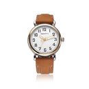 REBIRTH RE032 Gold Case Male Wristwatch Leather Band Quartz Movement Watch