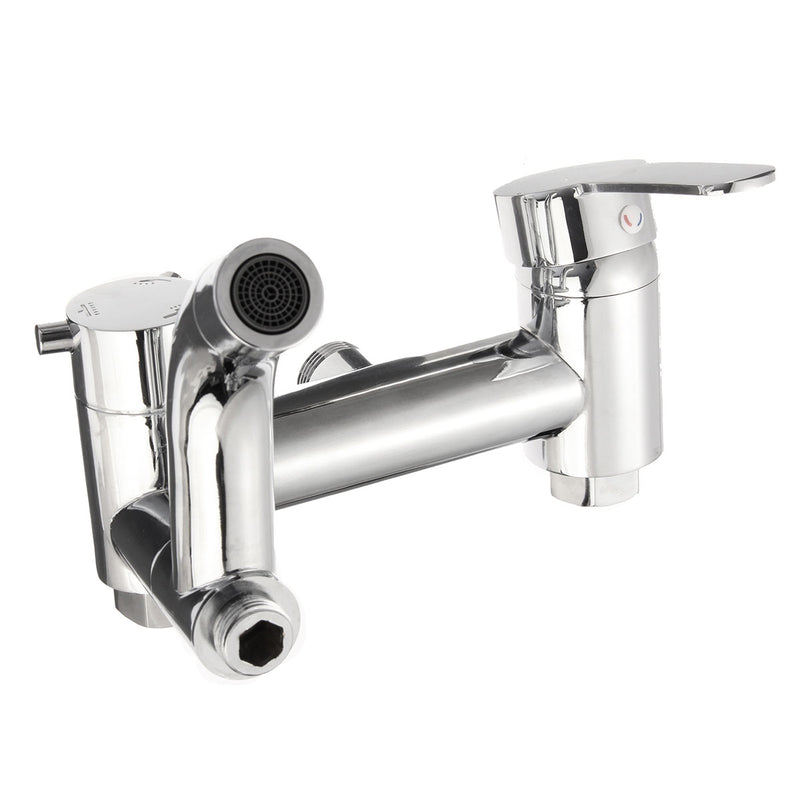 Modern Chrome Bathroom Filler Shower Bath Sink Hand Held Wall Mounted Mixer Tap Faucet