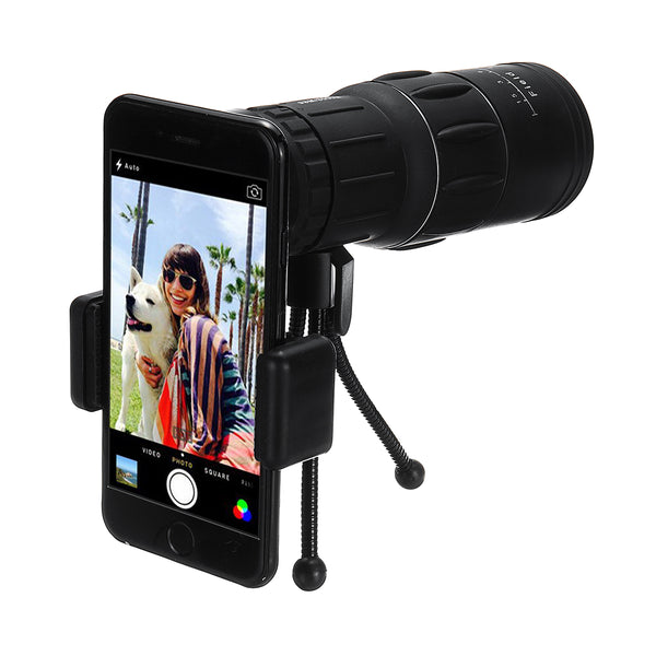 16x52 Outdoor Portable Monocular HD Optic BAK4 Telescope+Tripod+ Phone Clip Holder