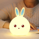 Color Changing Silicone Rabbit Night Light Remote Control Rechargeable Bedside Lamp