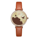 SHENGKE SK K0101 Concise Butterfly Leather Strap Fashion Female Wristband Fresh Color Women Quartz Watch
