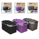 25L Oxford Picnic Basket Cooling Bag Cooler Box Food Lunch Insulation Pouch Outdoor Camping Travel