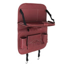 Car Seat Back Leather Kids Organizer Tidy Pocket Storage Bag Travel Holder Table