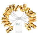 3M 20PCS Battery Powered Gold Sliver Palace Eid Ramadan Kareem Mubarak LED Fairy String Light for Party Decor