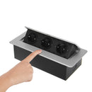 3 EU Plug Mount Popup Charging Socket 10A 10V 2500W Floor Table Socket Power Strip