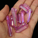 50g Powerful & Rare Purple Aura Lemurian Seed Quartz Crystal Point 12-15pcs