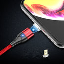 FLOVEME 3A Micro USB LED Magnetic Braided Fast Charging Data Cable 1M For Smartphone iPad Pro Tablet