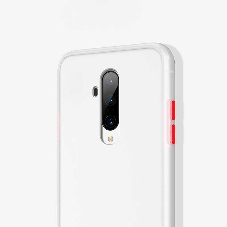 For OnePlus 7T Pro Case Bakeey Armor Shockproof Anti-fingerprint Matte Translucent Hard PC&Soft TPU Edge Protective Case