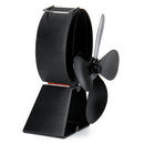 IPRee 4 Blades Stove Fan Heat Powered Wood Burner Fireplace Fan 150-180CFM 60-400C