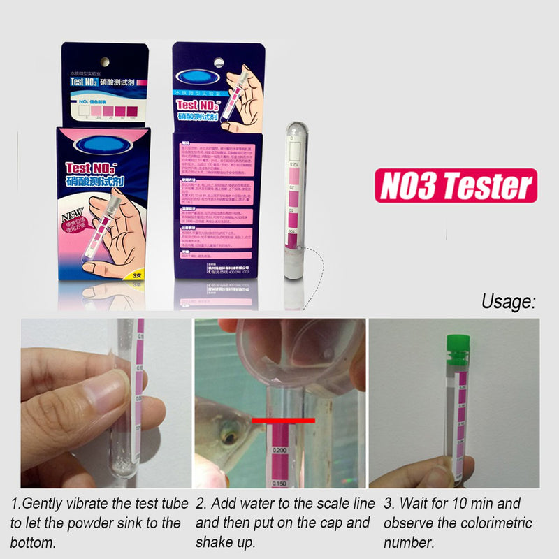 Aquarium Fish Tank PH NO2 NO3 Nitrite Nitrate Chlorine Water Quality Tester Kit
