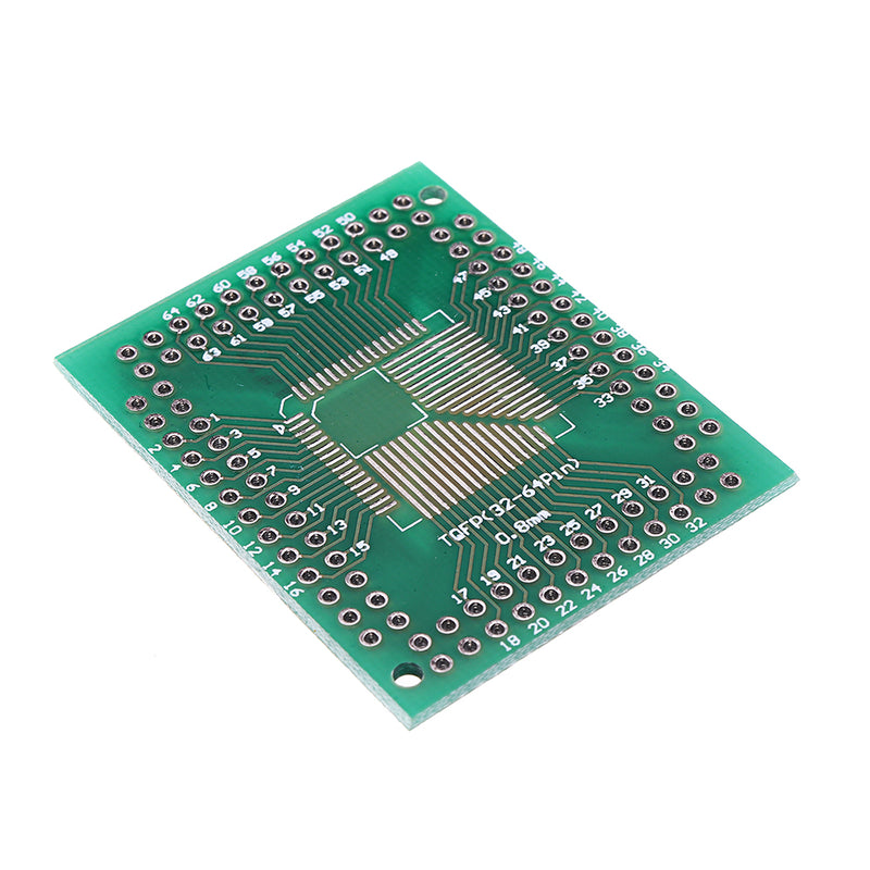 50pcs QFP TQFP LQFP FQFP 32 44 64 80 100 LQF SMD Turn To DIP Adapter PCB Board Converter Plate 0.5/0.8 mm IC Adapter Socket