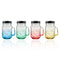 Fashion Graduated Color Glass Drinking Jar Cup Bottle 500ml