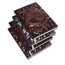 Embossed notebook retro PU notepad manual diary business notebook