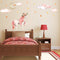 Pink Horse Cloudy Sky Wall Stickers Romantic Lovely Diy Sticker Moon Star Wall Sticker