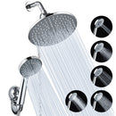 High Pressure 9 Inch Rainfall Showerhead and 5 Settings Handheld Shower Head