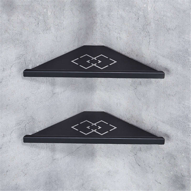 Brushed Black Stainless Steel Wall Bathroom Kitchen Storage Shelf Shower Caddy Rack