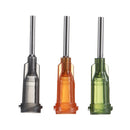 50Pcs/Set 1/2'' Blunt Tip Dispensing Needle w/ Clear Protector Black Air-tight Tipped Caps for Syringe Refilling and Measuring Liquid Industrial Glue Applicator Different Gauge