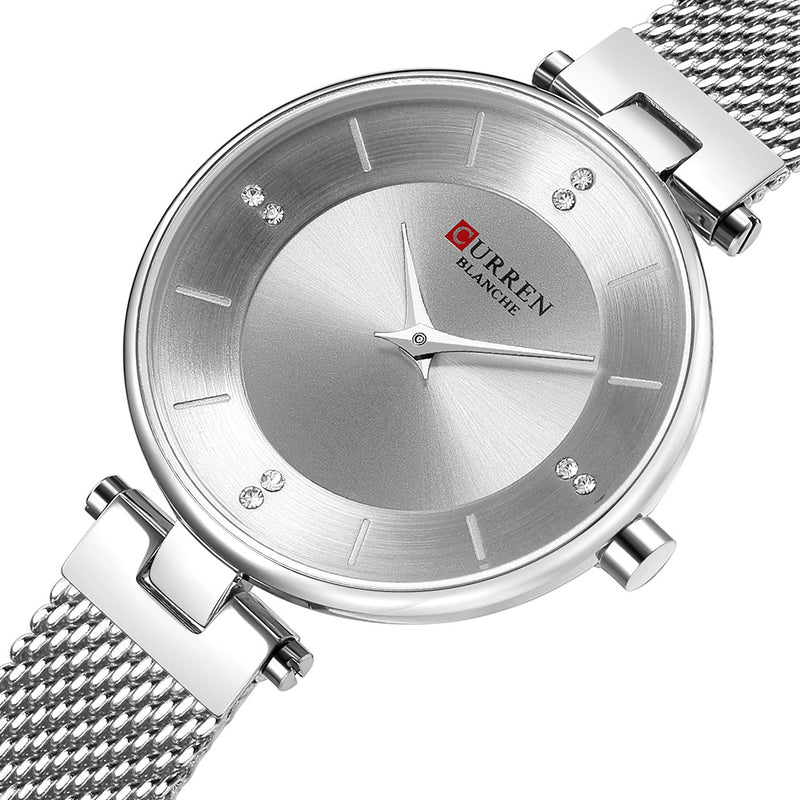 CURREN 9031 Ultra Thin Dial Case Elegant Design Women Watch Full Steel Quartz Watch