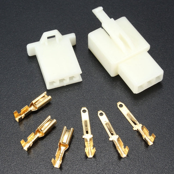 10sets 2.8mm 3 Way Motorcycle Electrical Male Female Connector Terminal Housing