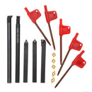 5pcs 8mm Shank Indexable Lathe Turning Tool Holder with CCMT060204 DCMT070204 Carbide Inserts for CNC Machine