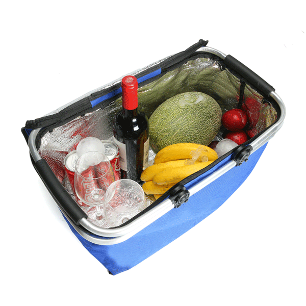 KCASA KC-BB474 Folding Picnic Basket Portable Insulated Camping Cooler Outdoor BBQ Food Organizer