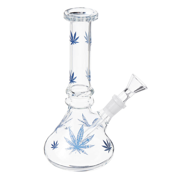 7.28" Reusable H ookah Water Pipe B ong Glass Beaker Filter Clear Shisha T obacco Straw