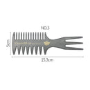 Retro Men's Head Comb Big Back Shape Comb Wide Tooth Head Insert Comb Fork Hair Scissors Tool