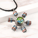 Unisex Fidget Spinner Pendant Necklace Tree of Life Chain for Women Men