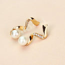 Elegant Pearl Rhinestone Jewelry Set 1 Pair Earrings 1 Pcs Necklace Women Jewelry Set