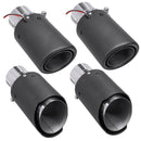 63MM Auto Car Carbon Fiber Exhaust Pipe End Tip Muffler with Blue LED Light