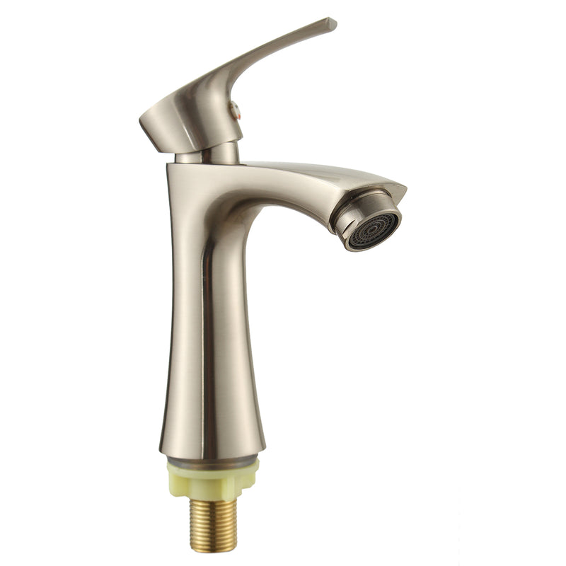 G1/2'' Zinc Alloy Bathroom Basin Mixer Faucet Single Drawing Process Cold One Handle Tap