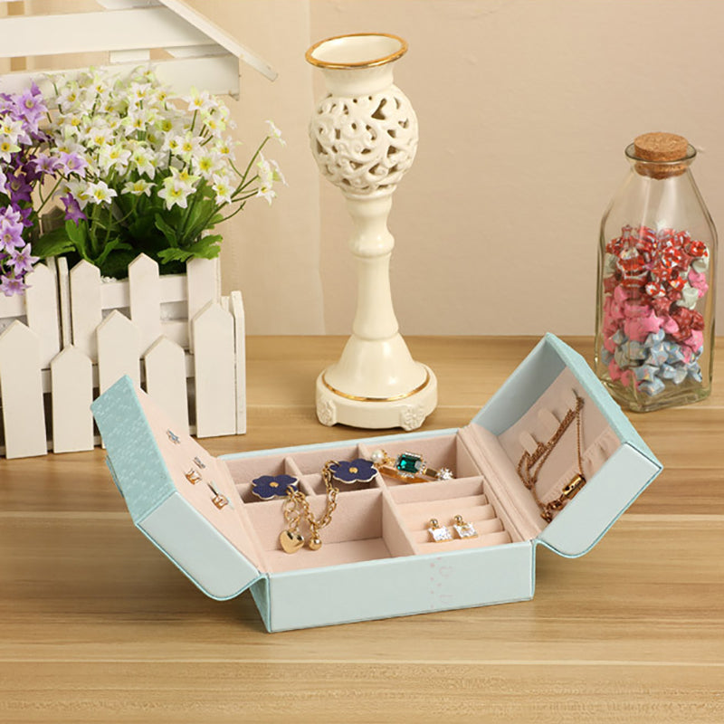 Creative Bow Jewelry Storage Box Birthday Gift Ring Earrings Necklace Container Case