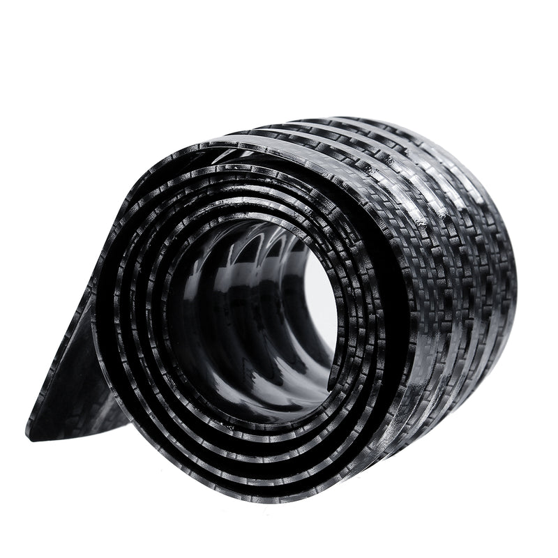 Universal Rear Trunk Carbon Fiber Strip Sill Bumper Guard Protector Pad Cover