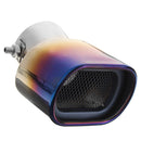 Car Universal Grilled Blue Stainless Steel Car Muffler Exhaust Tailpipe Square