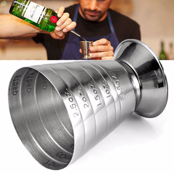 Stainless Steel Multi Level Measure Cup For Bar Craft Pourer Measuring