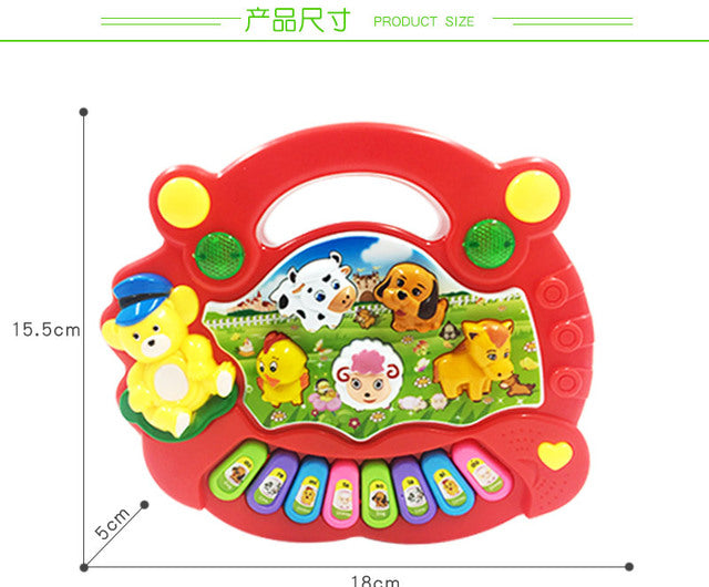Cartoon Animal Farm Music Piano Baby Enlightenment Early Education Puzzle Keyboard Toy Hot Children's Teaching Aids