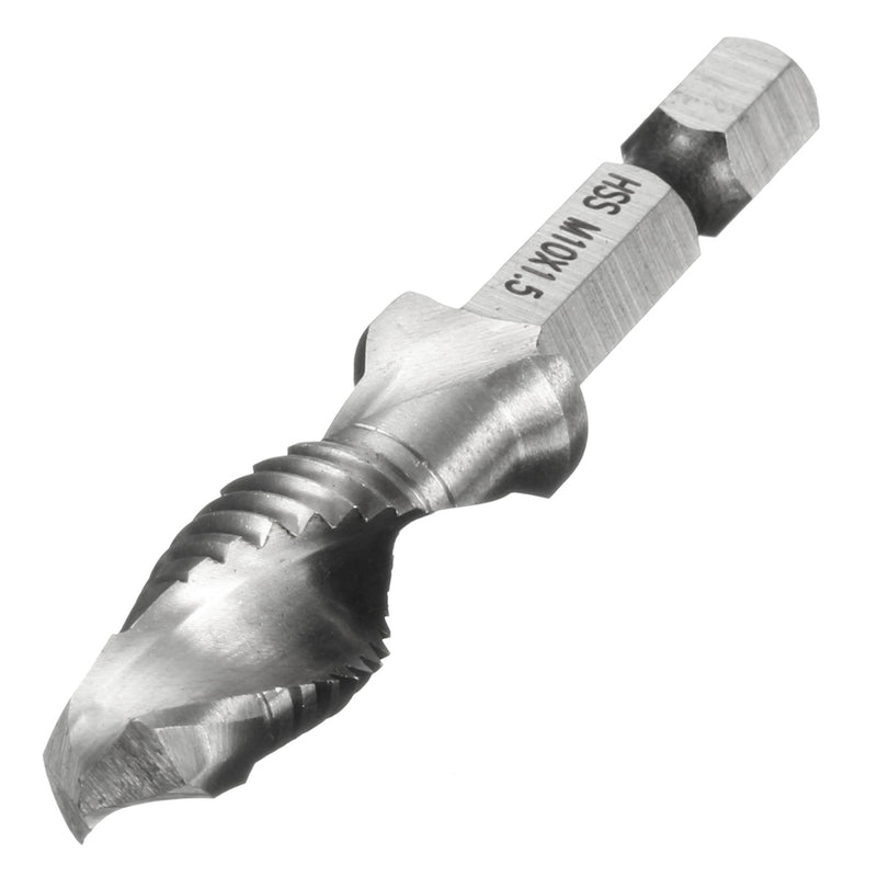 1/4 Inch Hex Shank HSS M4/5/6/8/10 Metric Screw Tap  Combination Drill Tap Bit