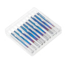 Drillpro 10pcs 3.175 Shank Blue Coated Single Flute End Mill Tungsten Carbide Spiral CNC Milling Cutter 2/2.5/3.175mm