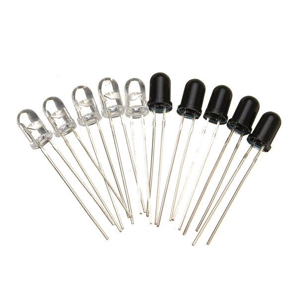 50pcs 5mm 940nm IR Infrared Diode Launch Emitter Receive Receiver LED