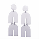 Fashion Zinc Alloy Irregular Ear Stud Glossy Metal Exaggerated Earrings for Women