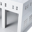 N Scale 1:76 Double-Decker Bus Truck Repair Factory Workshop Building Model