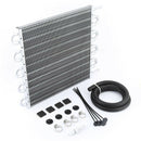 4-10 Row Aluminum Racing Air Conditioner Tube Condenser Engine Transmission Oil Cooler Kit For Universal Car