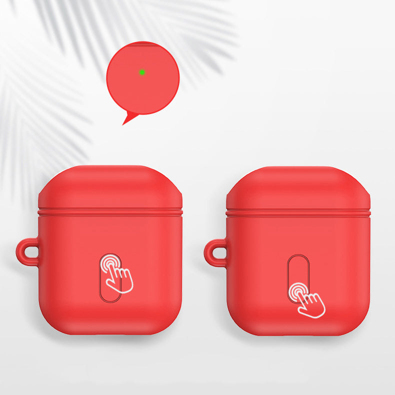 TOTU Anti-Dust Soft Silicone Wireless Bluetooth Earphone Storage Protective Case with Hook for AirPods 2 / AirPods 1