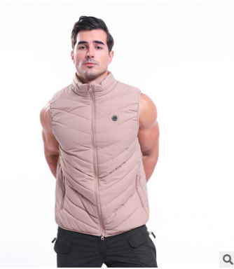 Electric Waistcoat Heated Cloth Jacket USB Thermal Warm Heated Pad Body Warmer Khaki