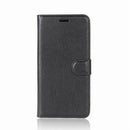 Litchi Texture Card Slot Bracket Flip Leather Case For iPhone X