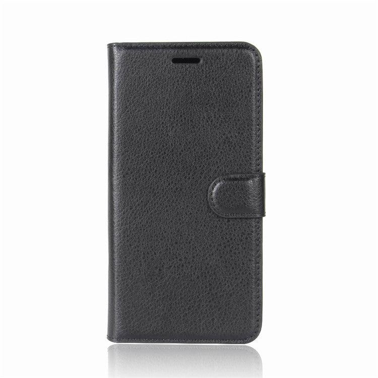 Litchi Texture Card Slot Bracket Flip Leather Case For iPhone X