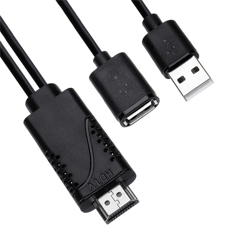 2 in 1 USB Female To HDMI Male HDTV Adapter Cable For HDTV Projector Displays