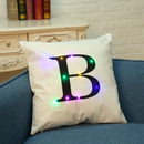 Honana WX-K33 Creative LED Lights Letter Pillowcase Plush Soft Pillow Cushion Cover Christmas Home
