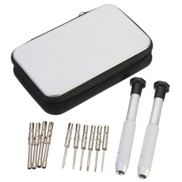 13pcs Glasses Repair Precise Screwdriver Set Suit Watch Hex Tools Handle Cutter Head
