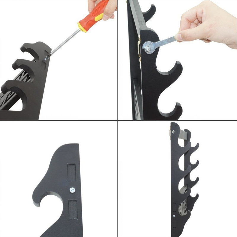 4 Tier Holder Wall Mount Samurai Stand Display Katana Wall Hanger Tool Holder